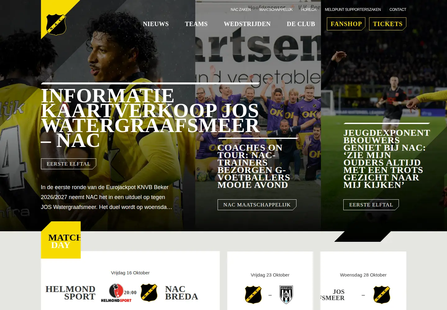 Captured homepage of nac.nl in the current scan