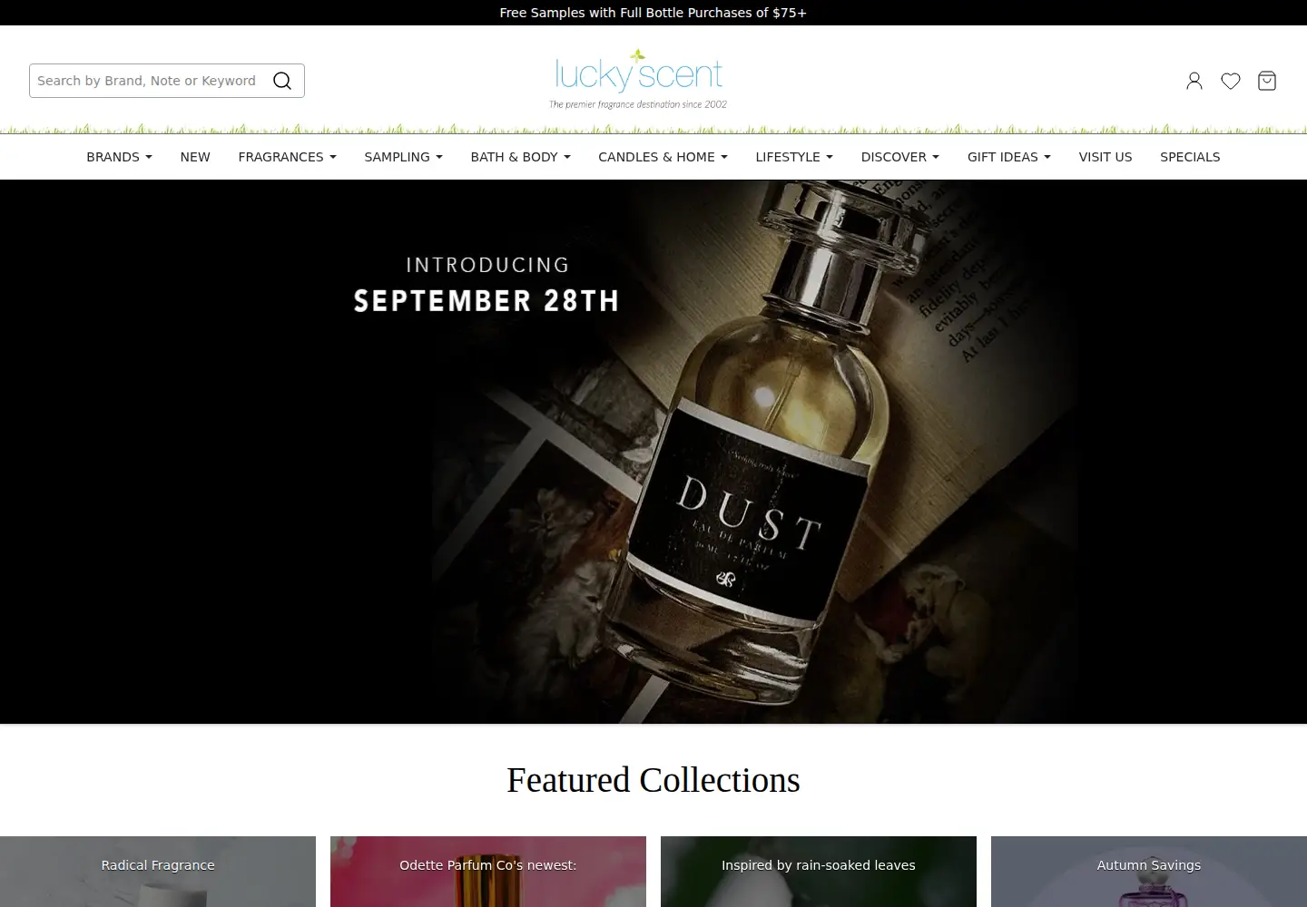 Screenshot of luckyscent.com