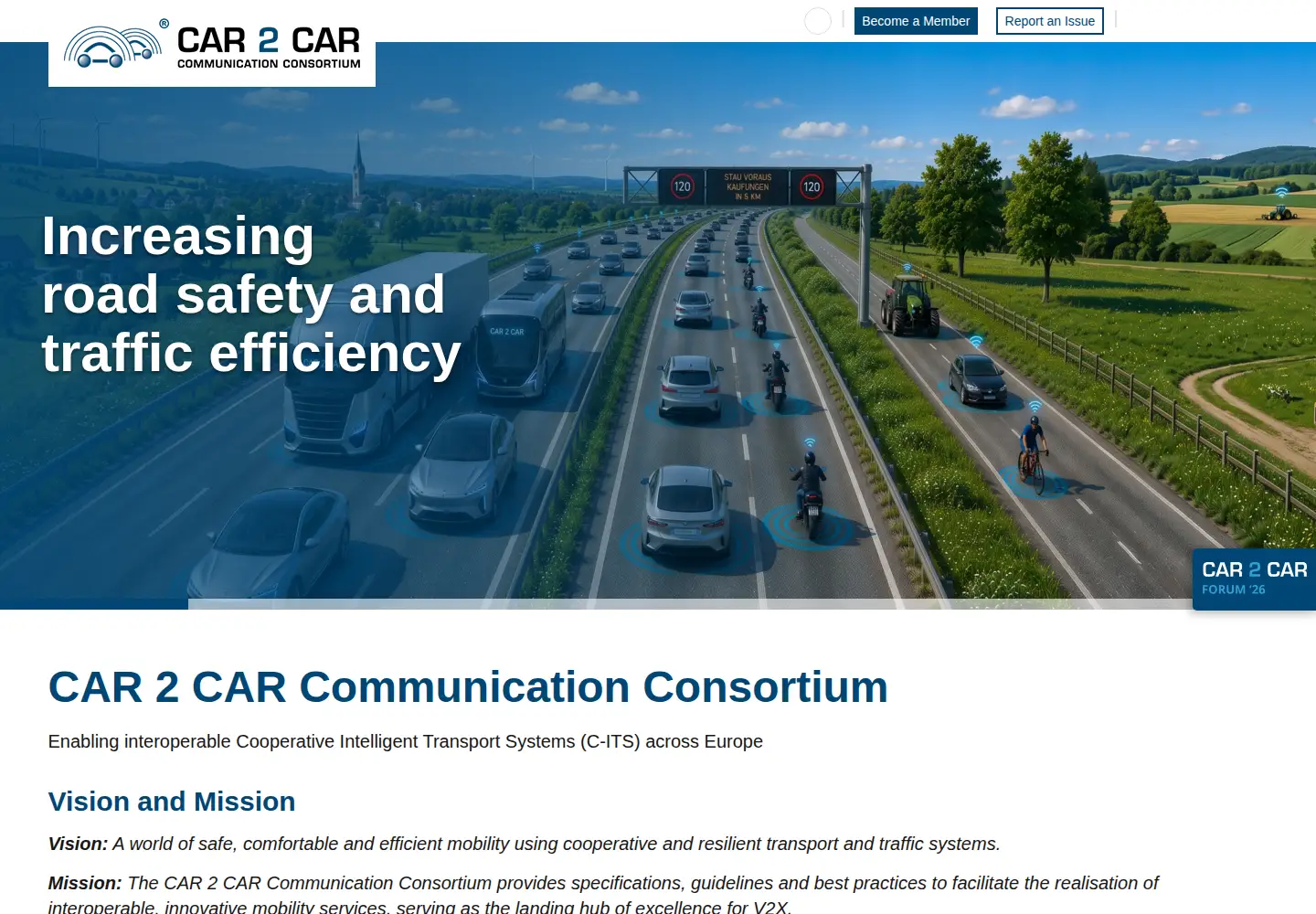 Screenshot of car-2-car.org