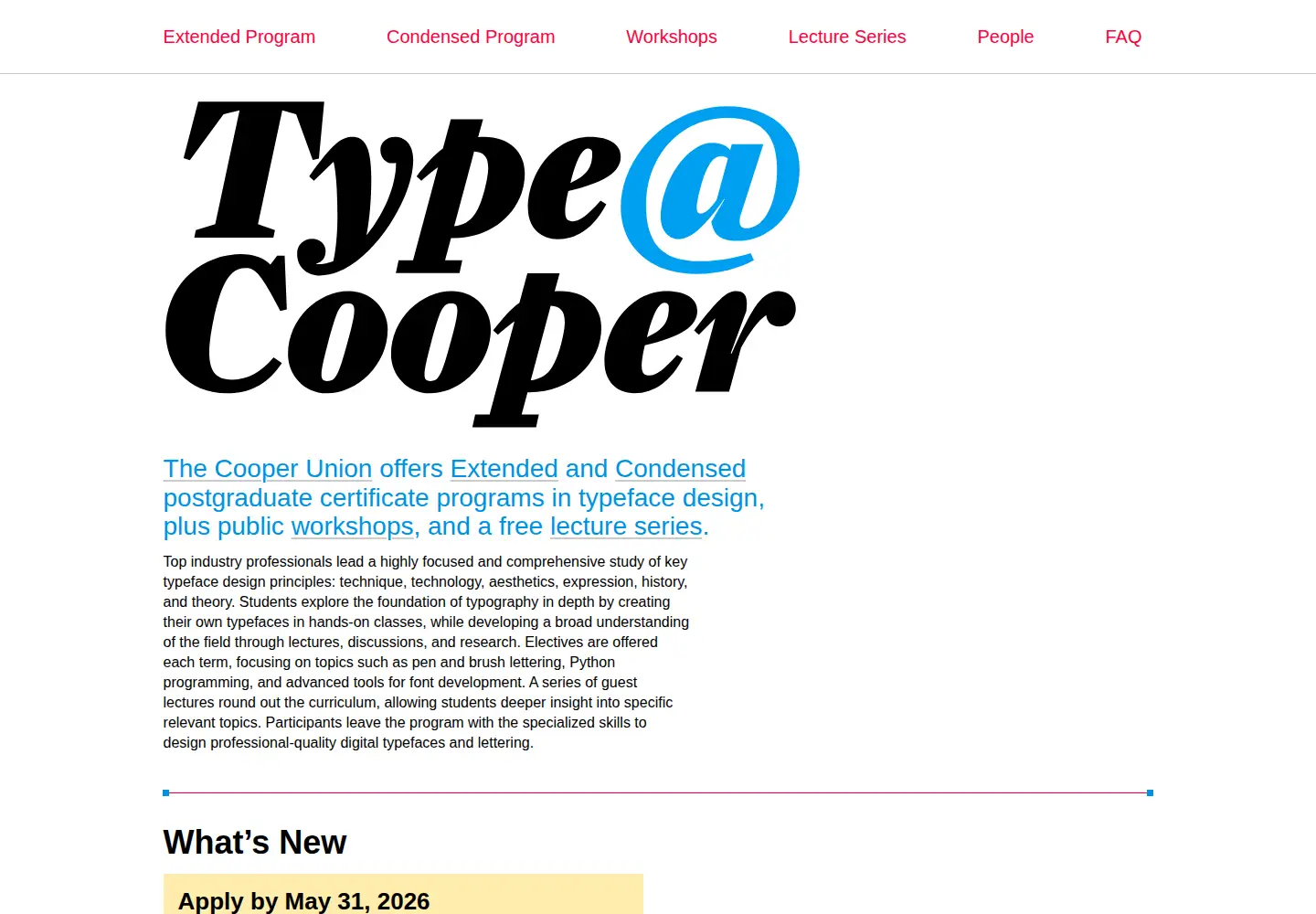 Screenshot of coopertype.org