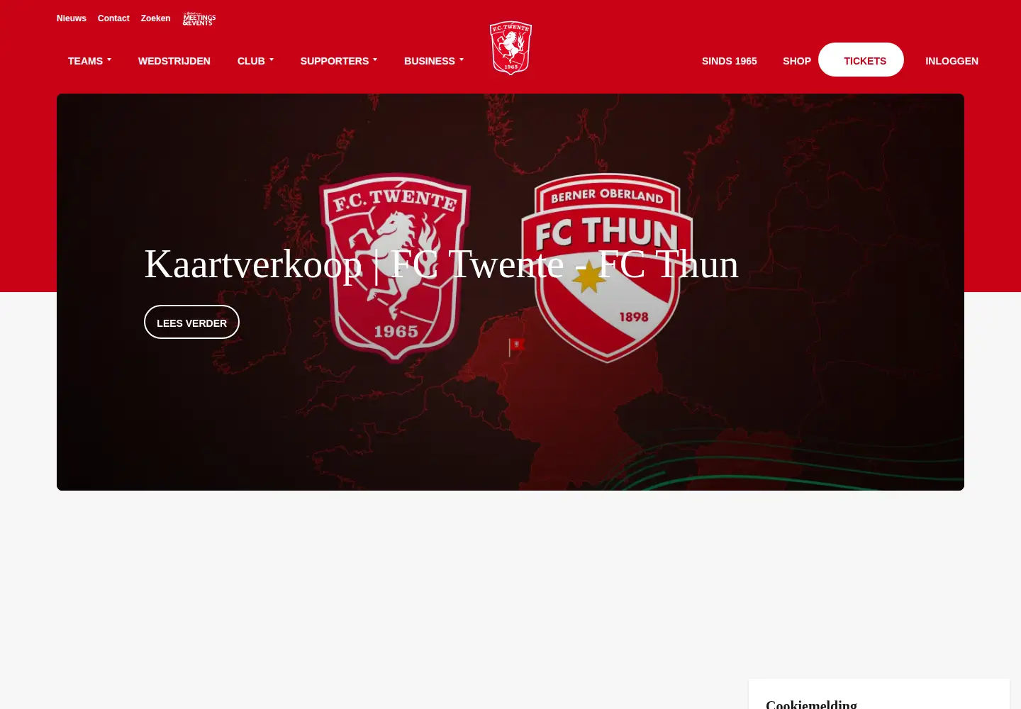 Screenshot of fctwente.nl