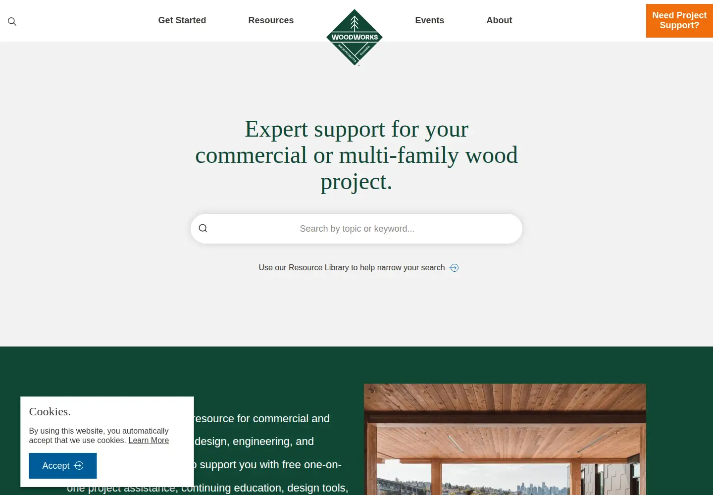 Captured homepage of woodworks.org in the current scan