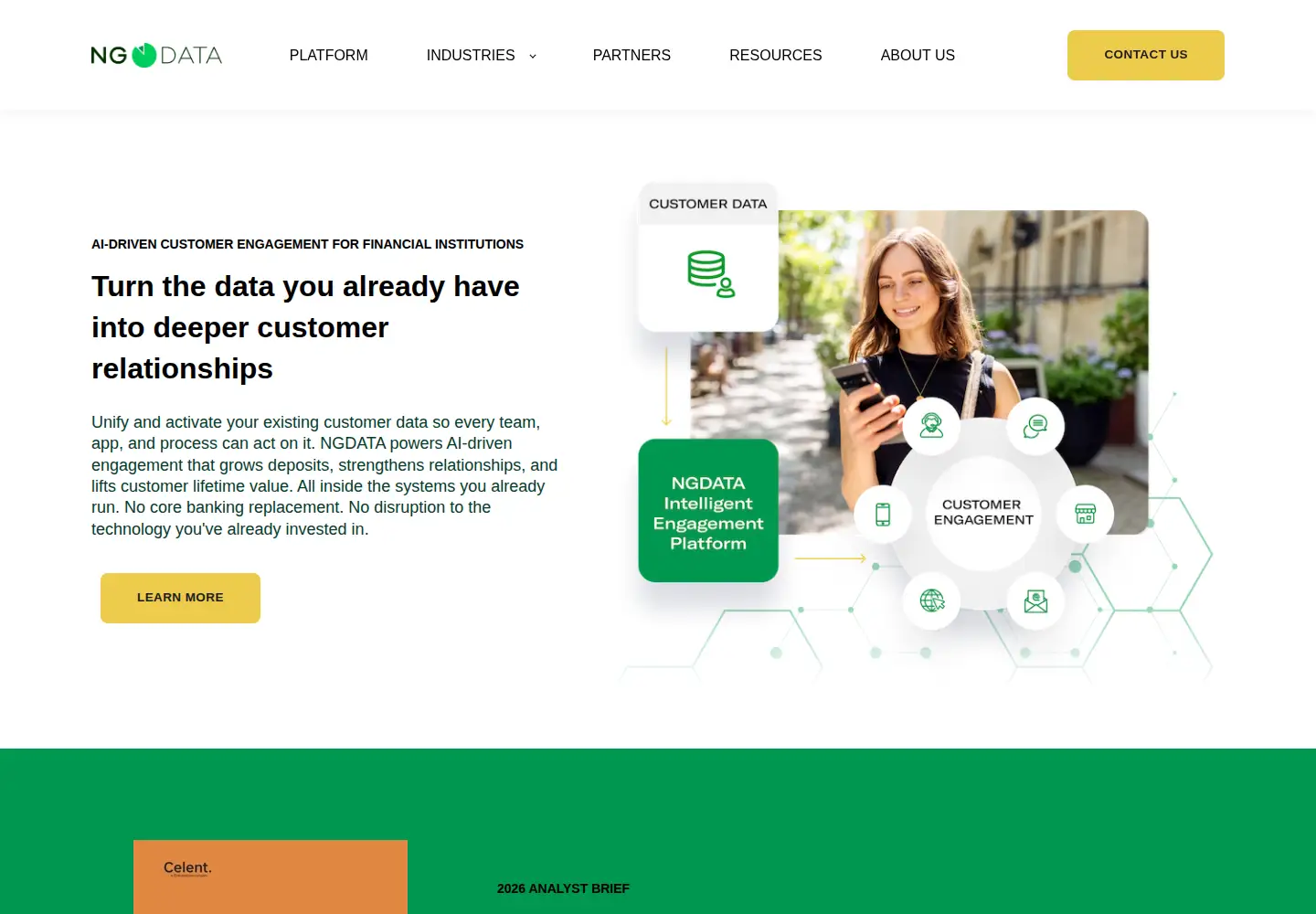 Captured homepage of ngdata.com in the current scan