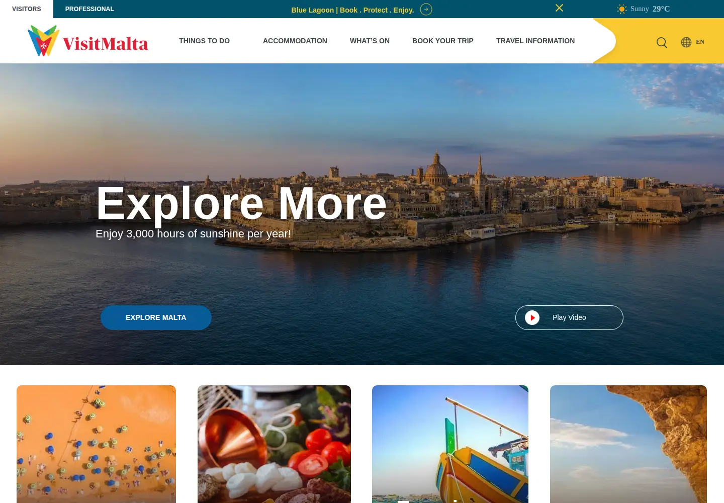 Screenshot of visitmalta.com