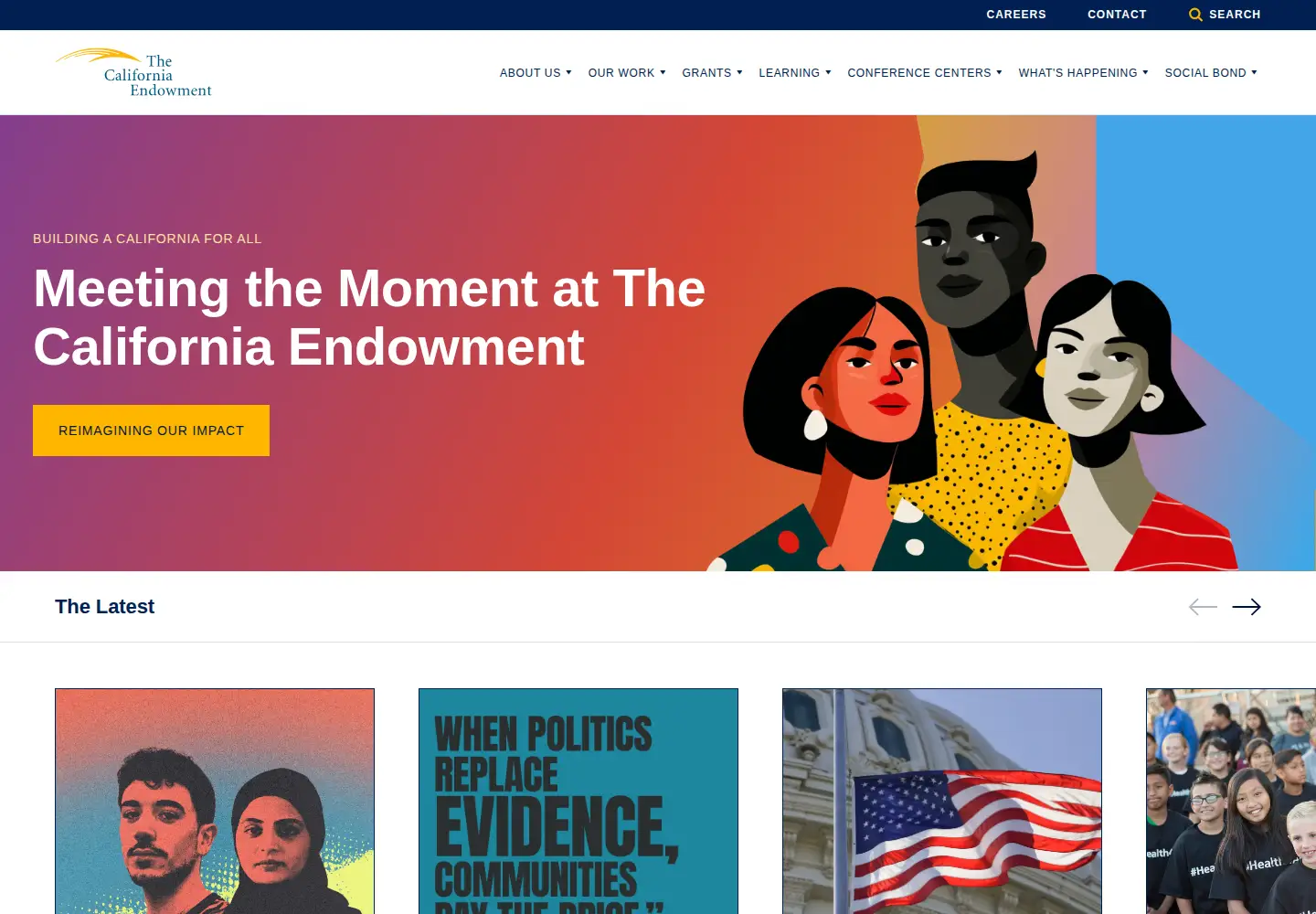 Captured homepage of calendow.org in the current scan