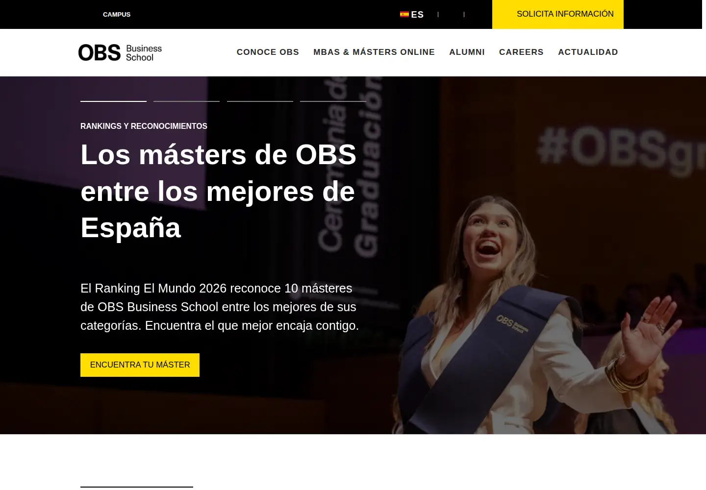Captured homepage of obsbusiness.school in the current scan
