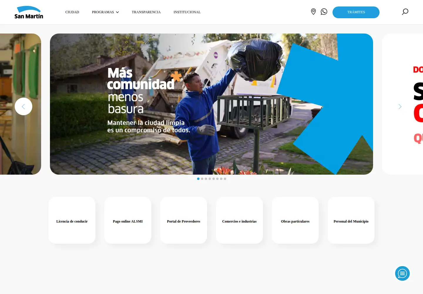 Screenshot of sanmartin.gov.ar