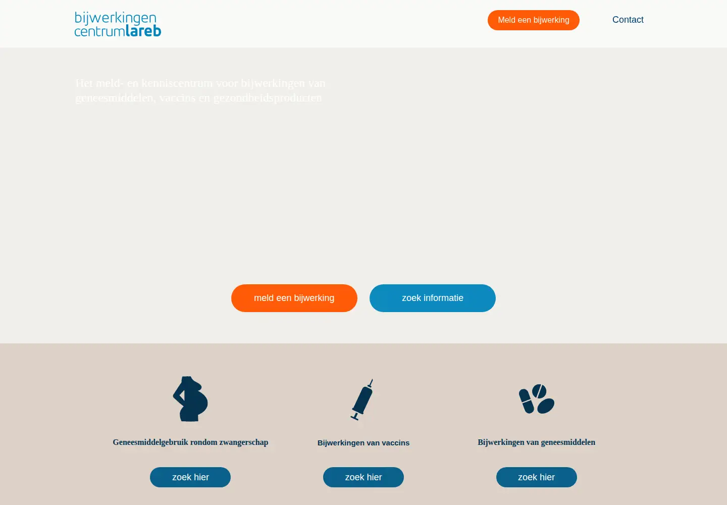 Screenshot of lareb.nl
