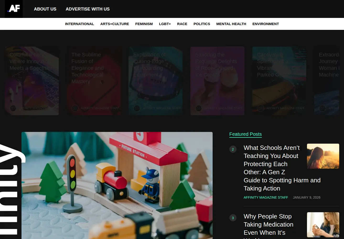 Screenshot of affinitymagazine.us
