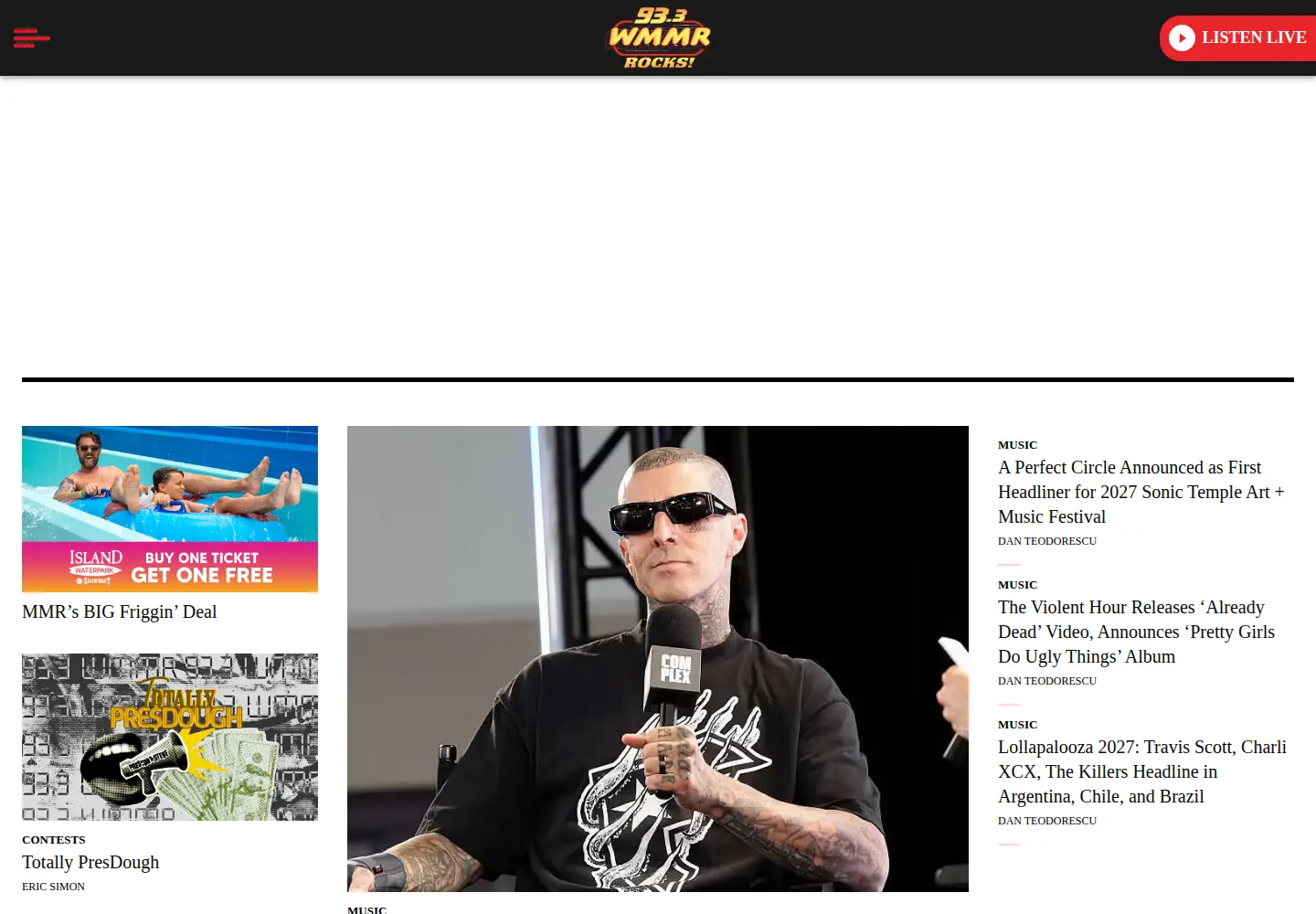 Screenshot of wmmr.com