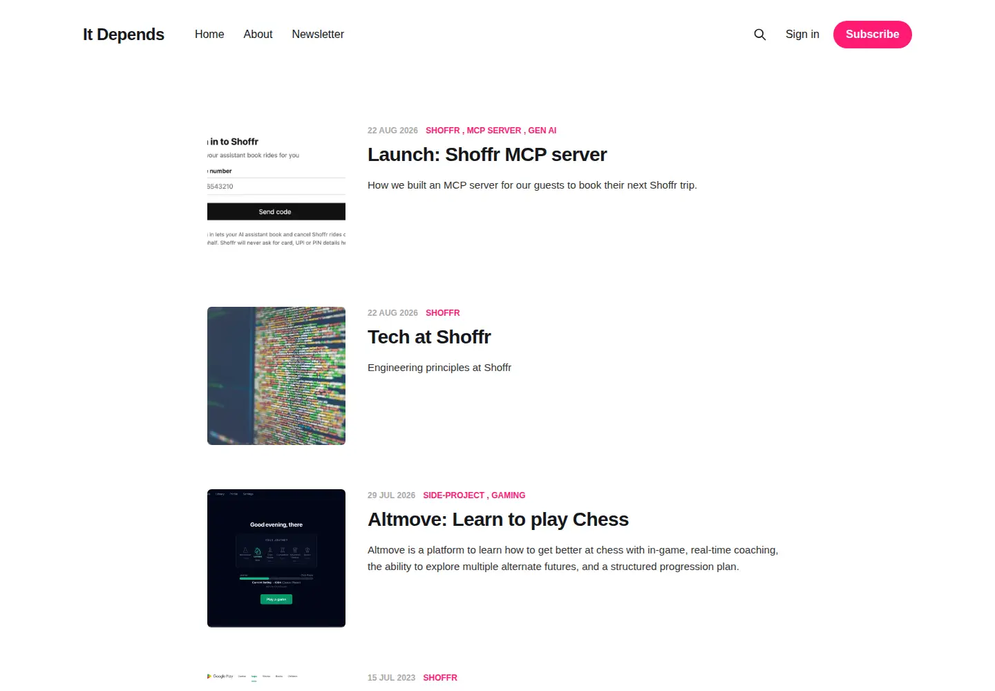 Screenshot of kislayverma.com