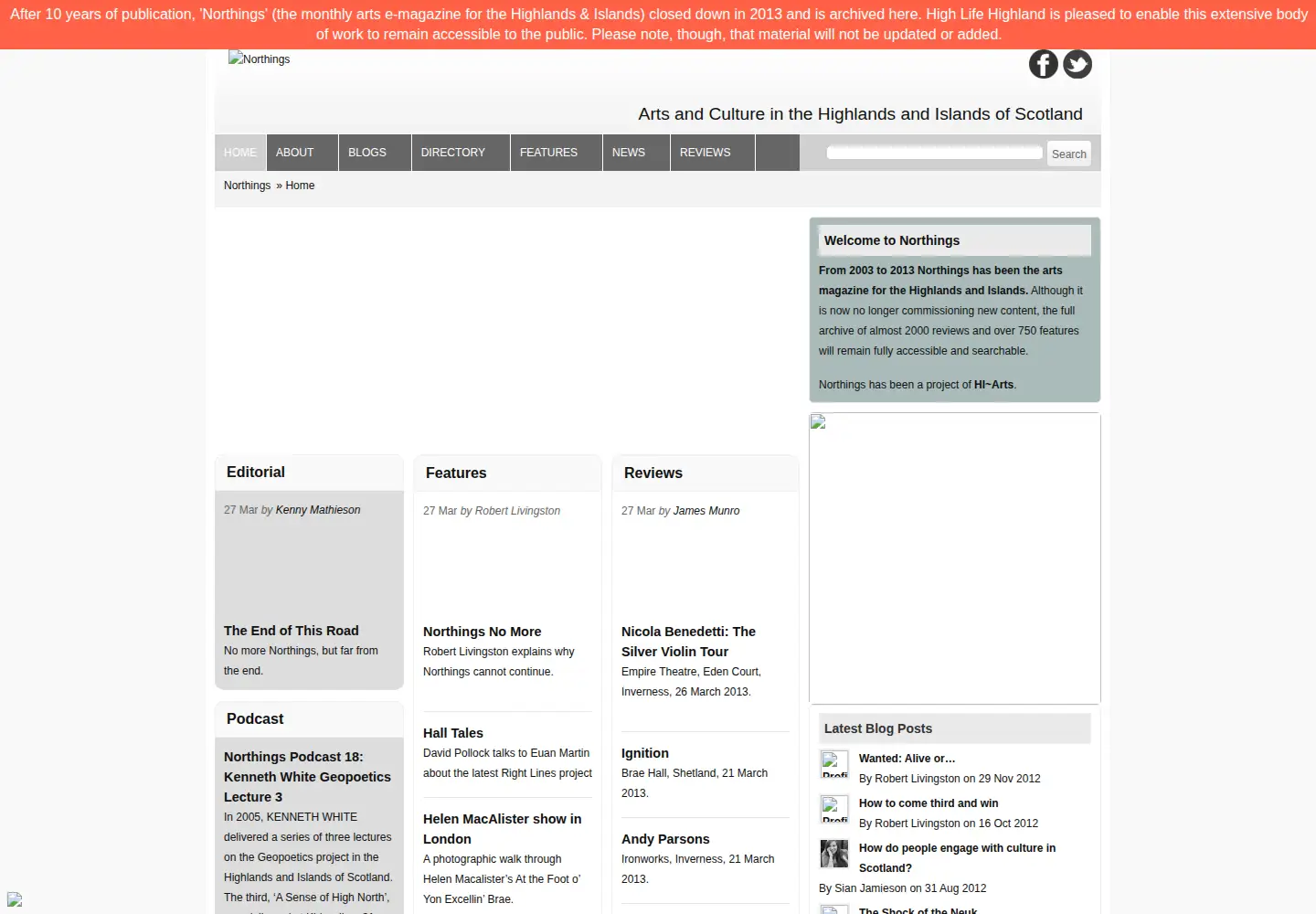Screenshot of northings.com