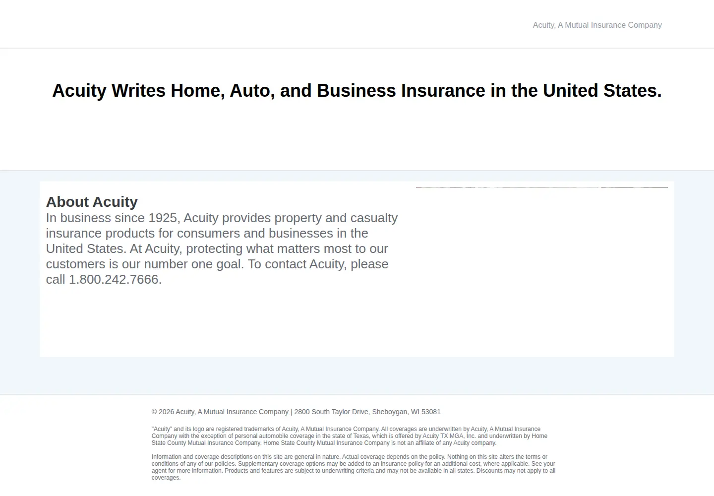 Screenshot of acuity.com