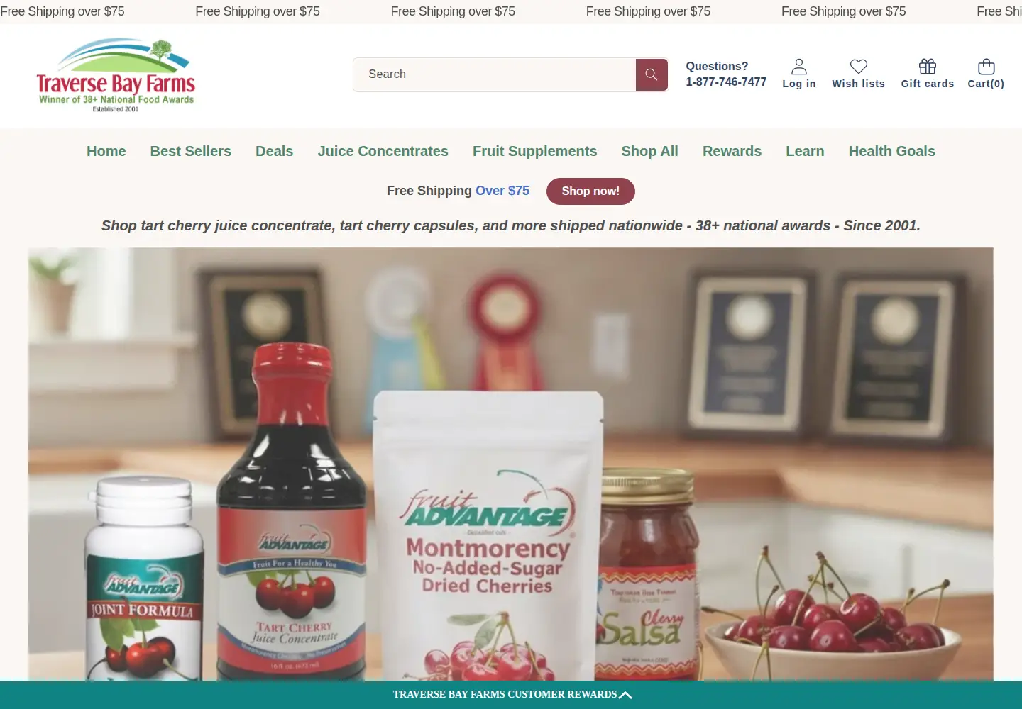 Screenshot of traversebayfarms.com