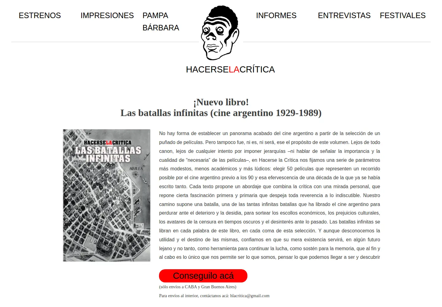 Screenshot of hacerselacritica.com