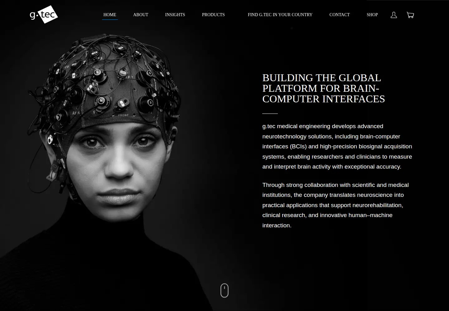 Captured homepage of gtec.at in the current scan
