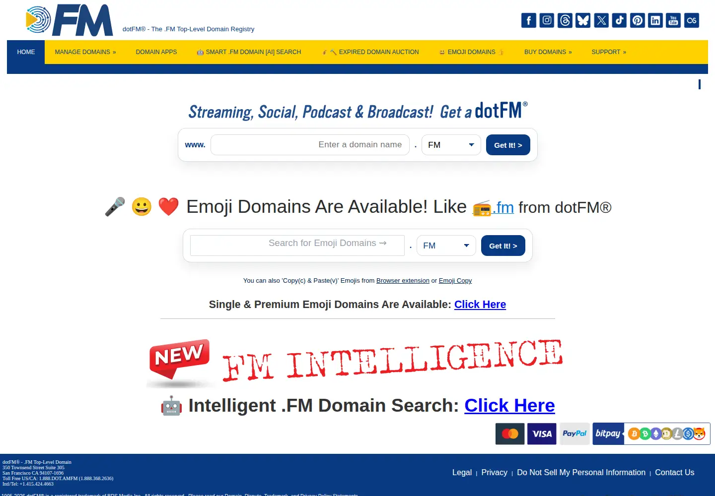 Screenshot of dot.fm