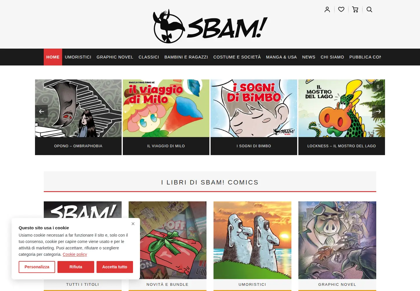 Screenshot of sbamcomics.it