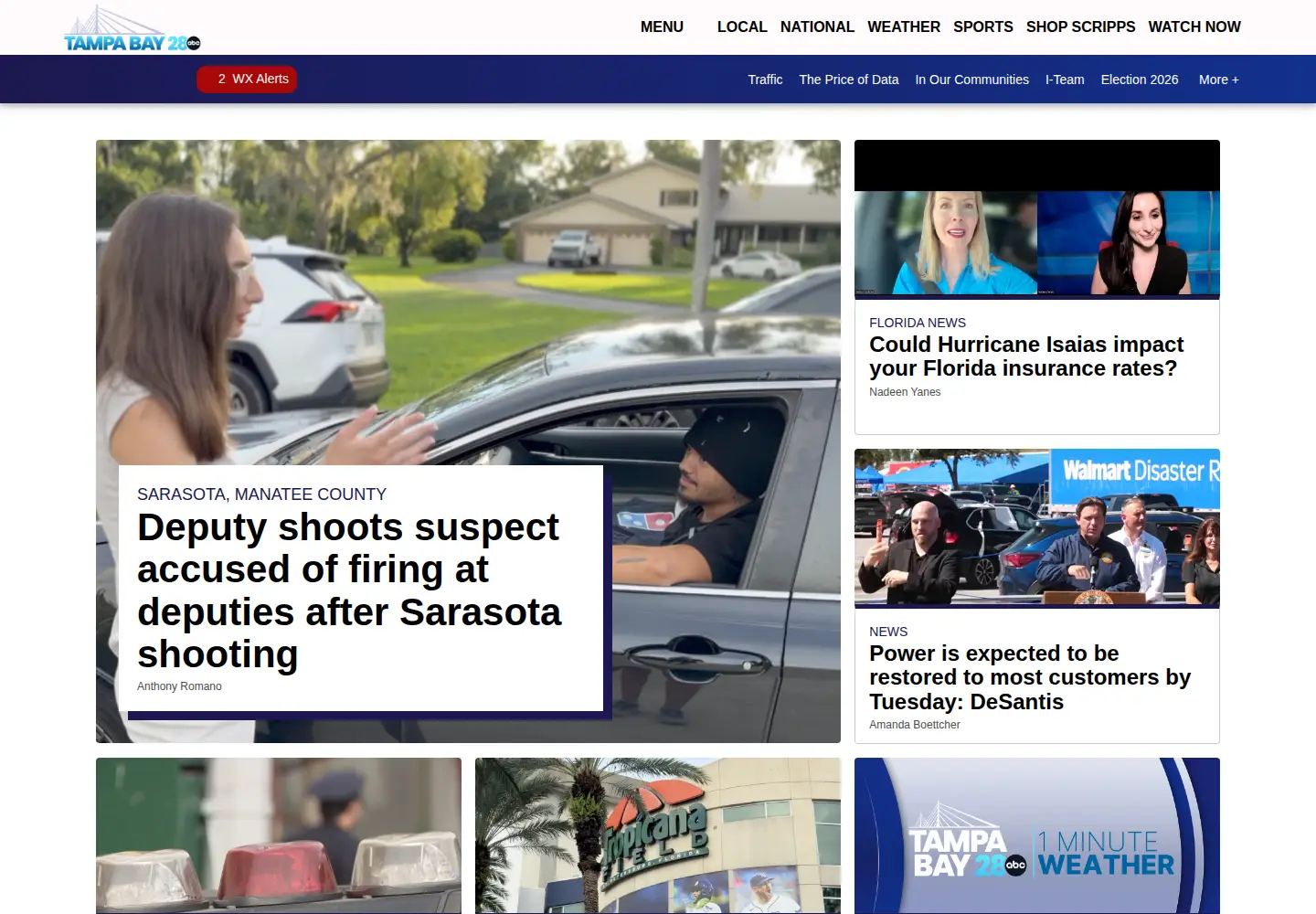 Screenshot of tampabay28.com