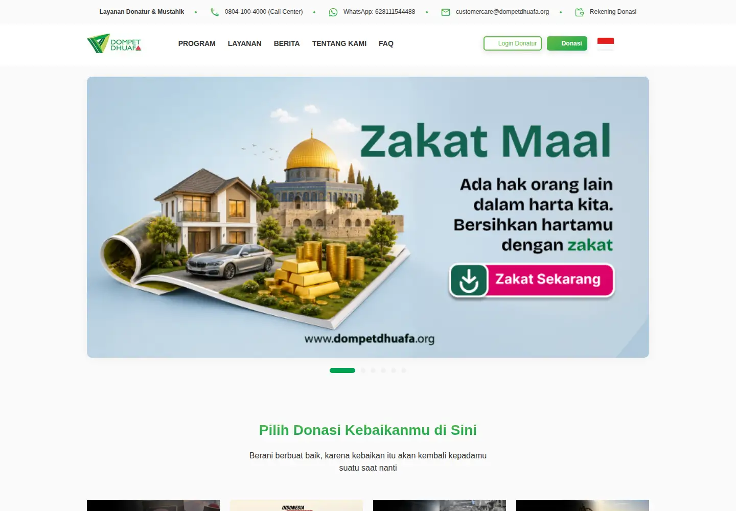 Screenshot of dompetdhuafa.org