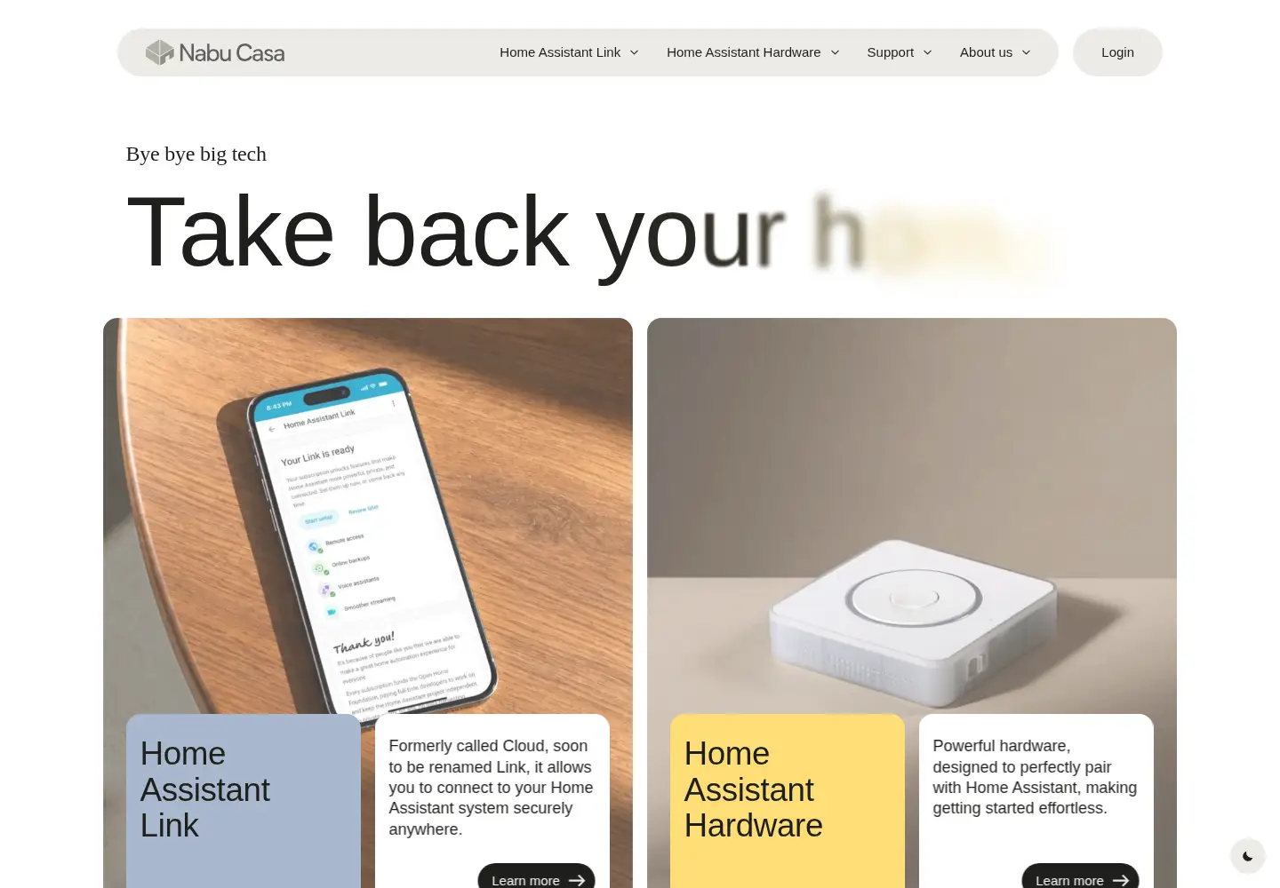 Screenshot of nabucasa.com