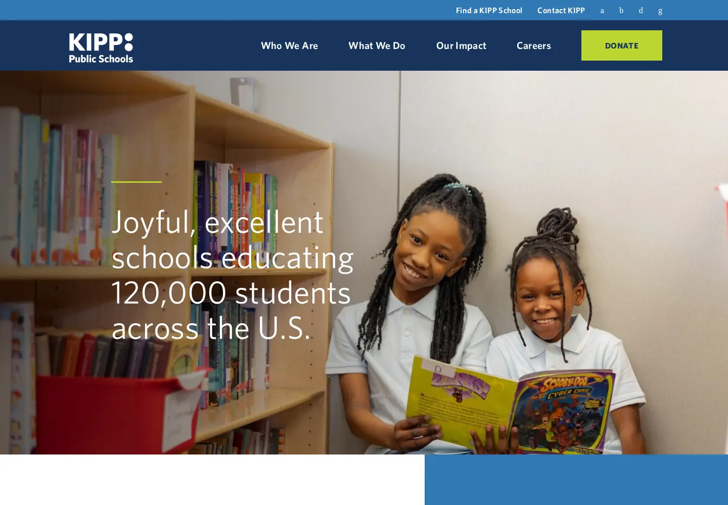 Screenshot of kipp.org