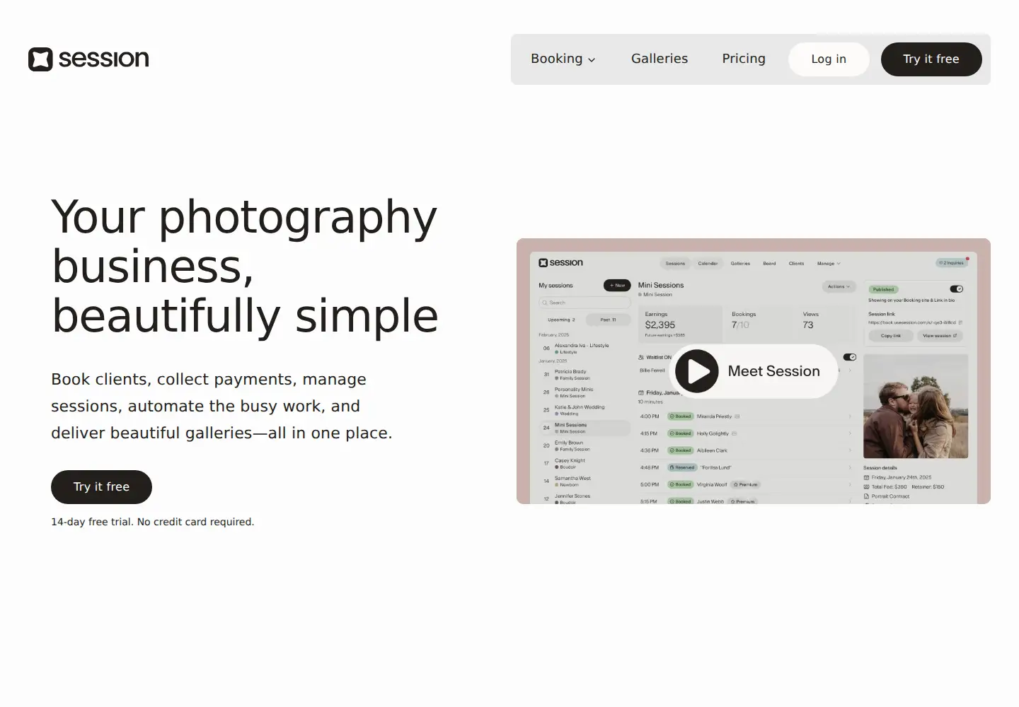 Screenshot of usesession.com