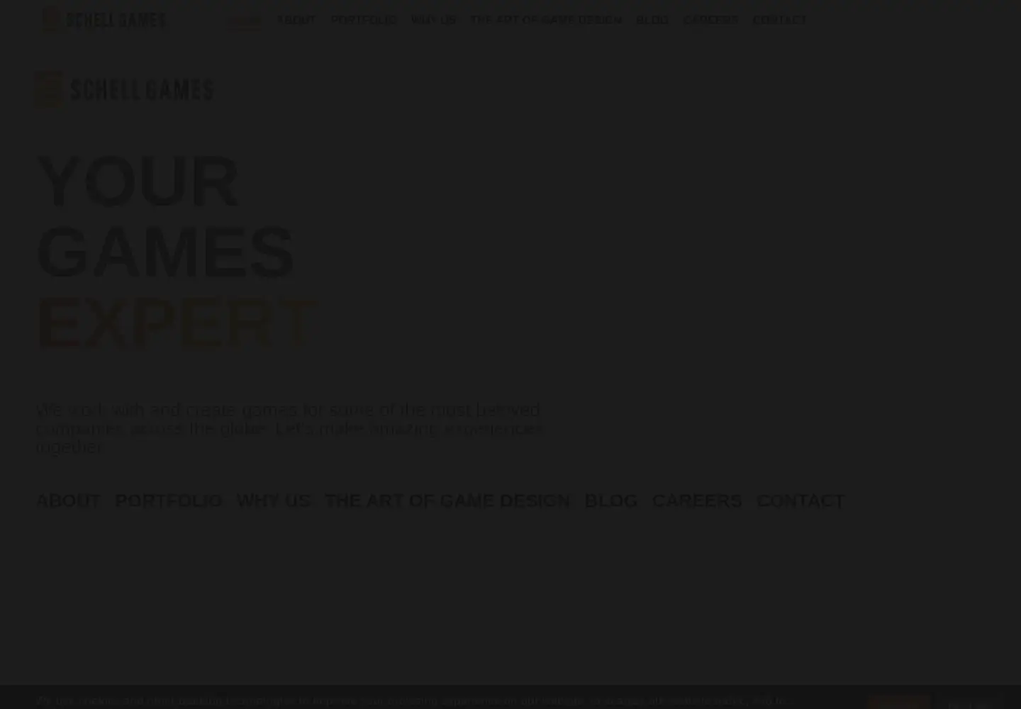 Captured homepage of schellgames.com in the current scan