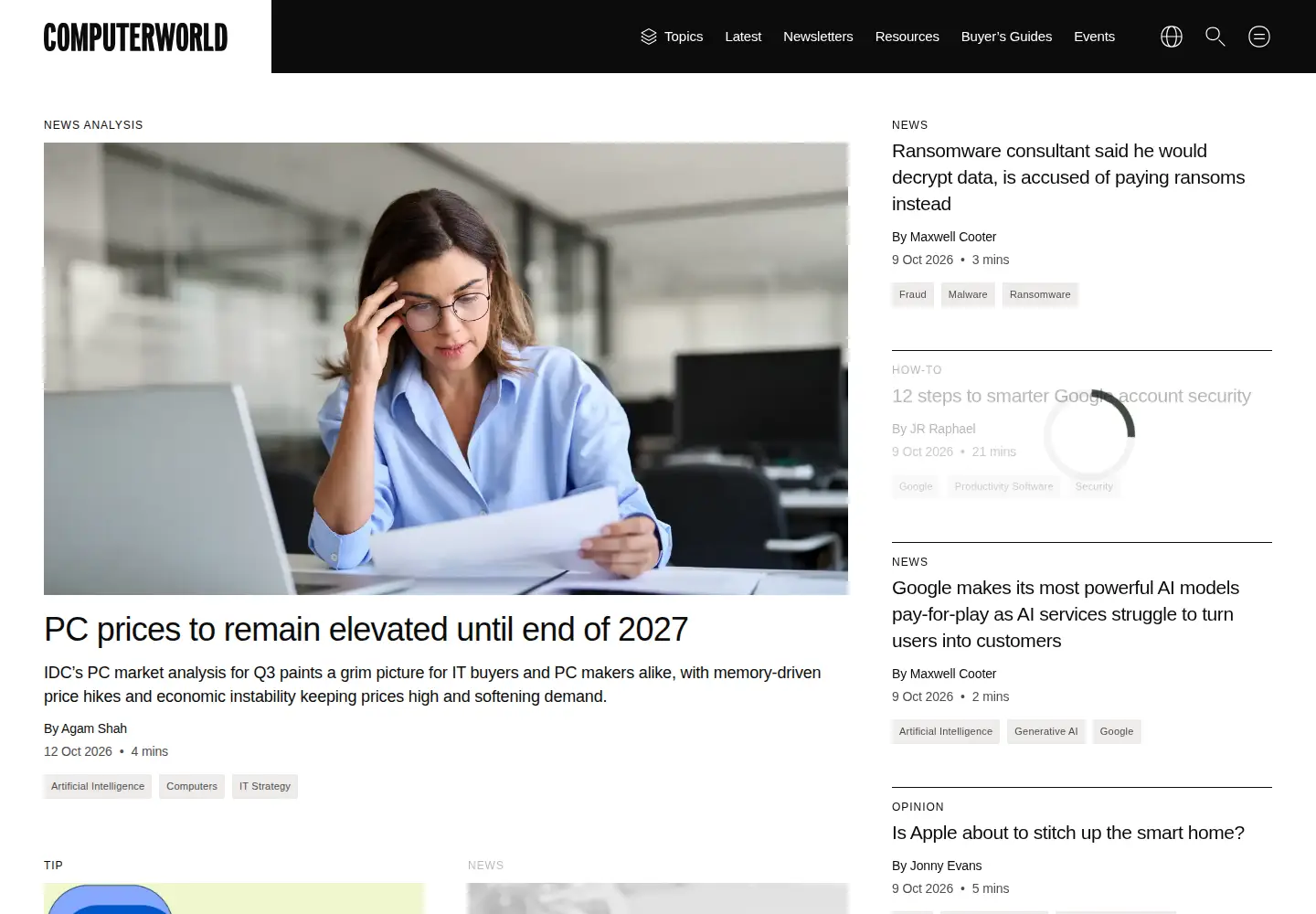 Screenshot of techworld.com.au