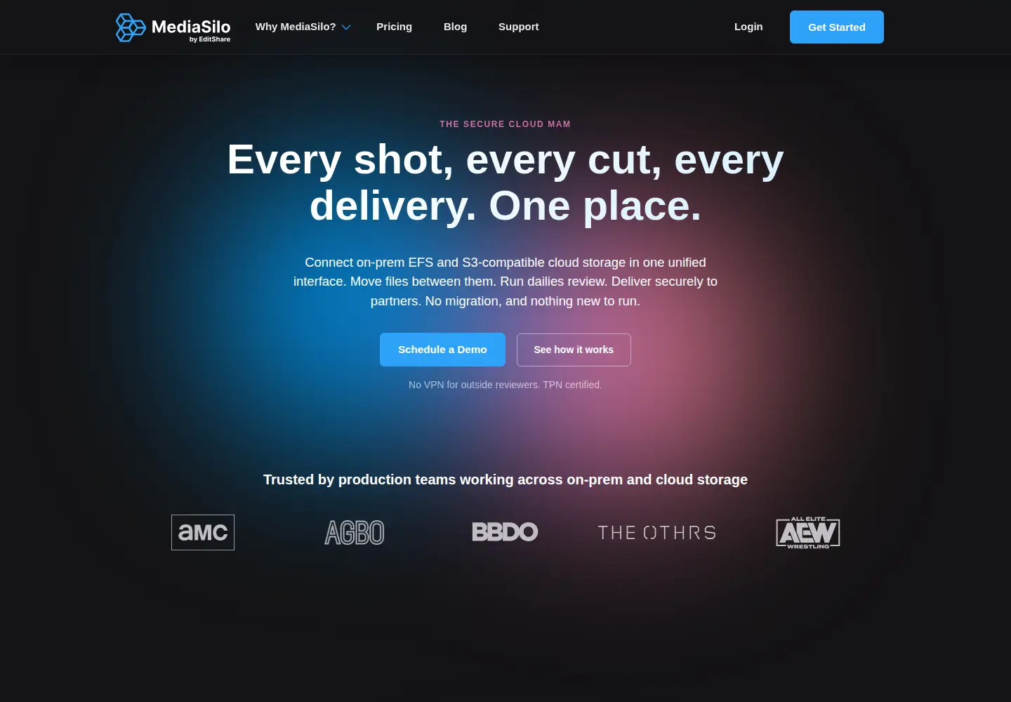 Screenshot of mediasilo.com