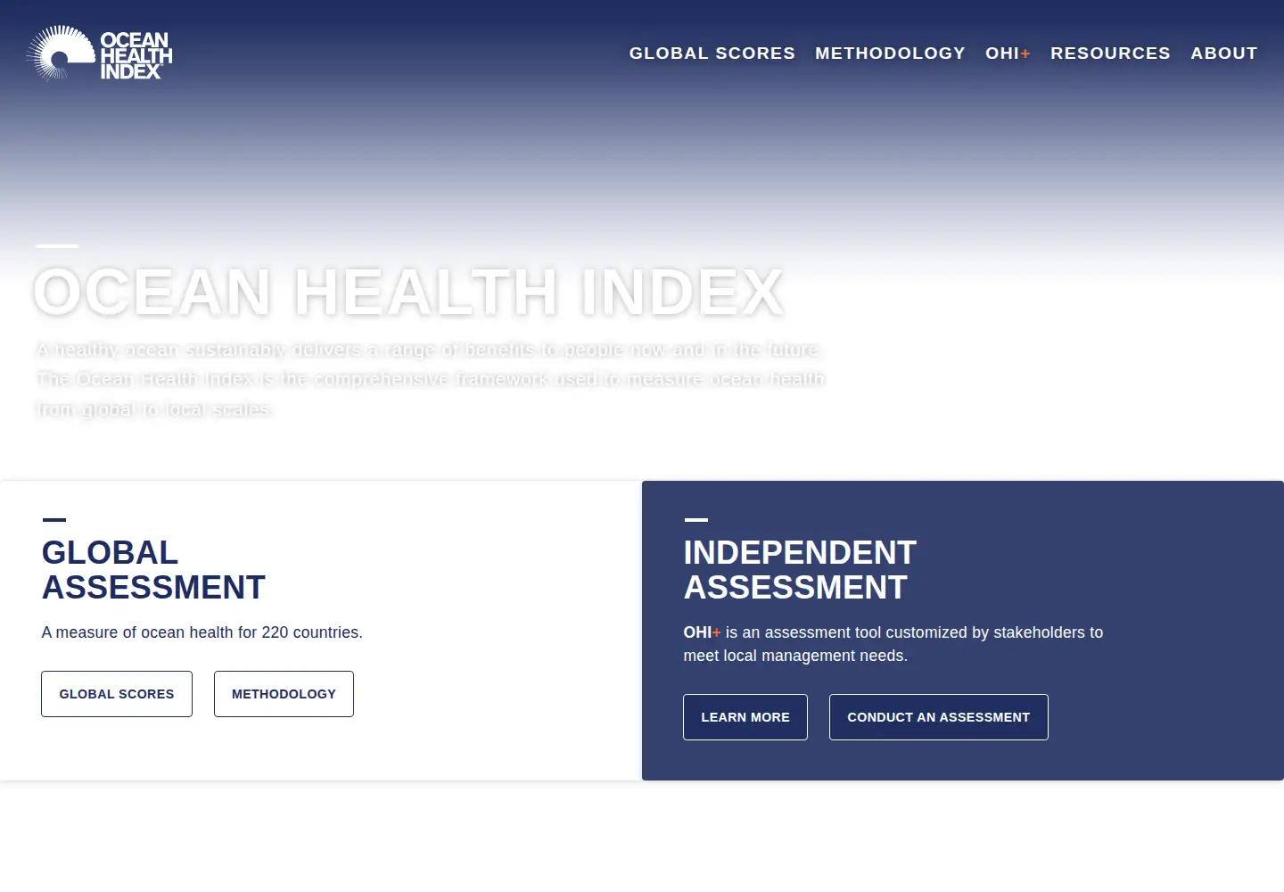 Screenshot of ohi-science.org