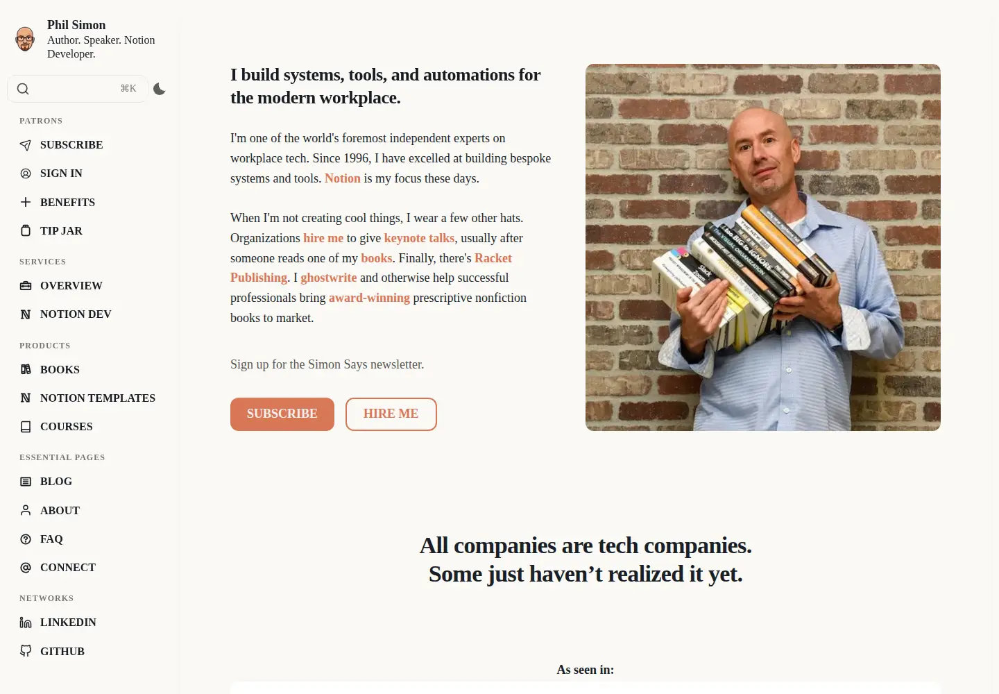 Screenshot of philsimon.com