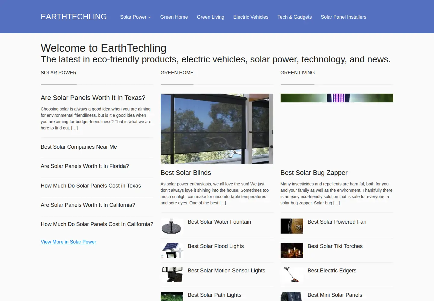 Screenshot of earthtechling.com