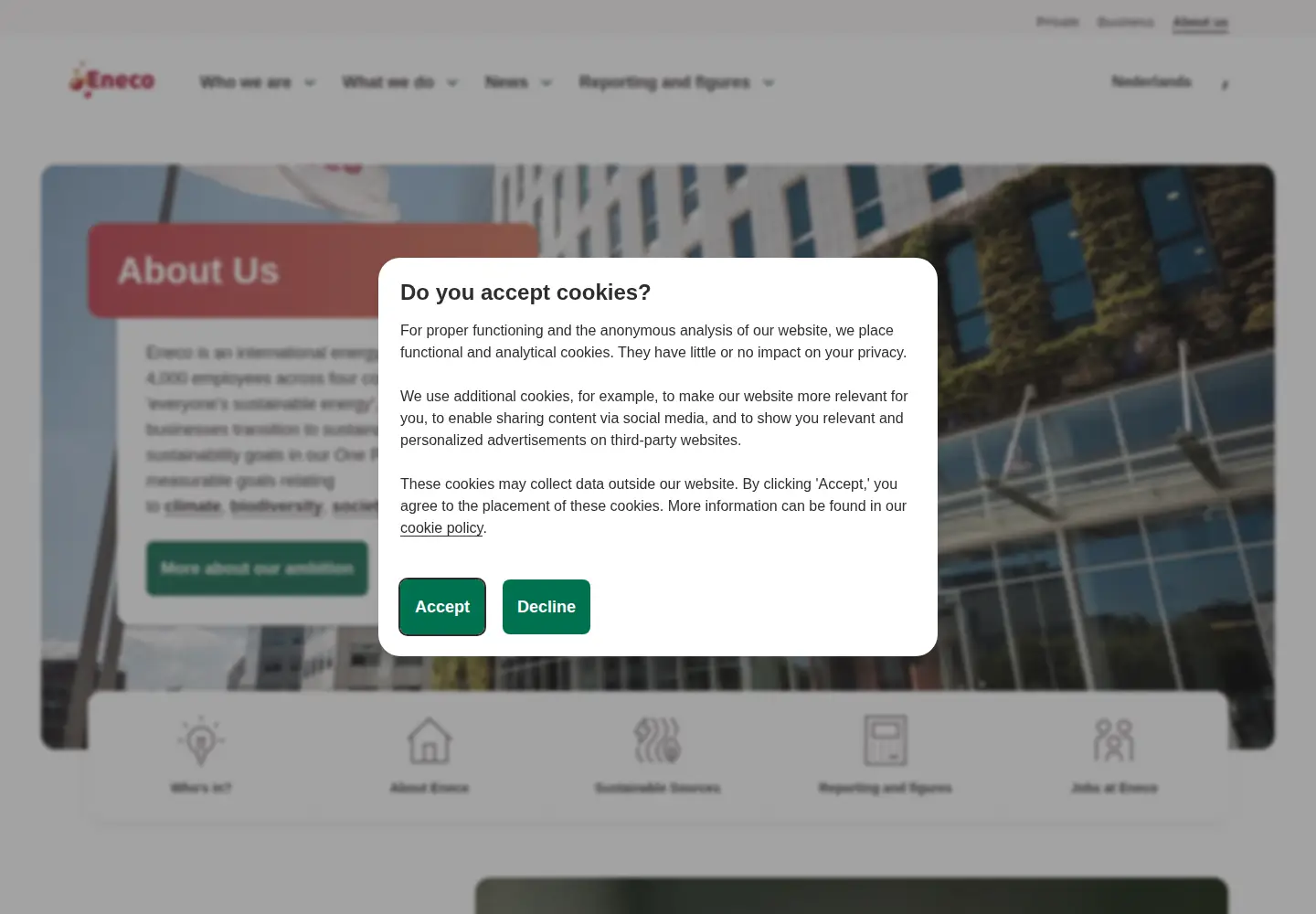 Screenshot of eneco.com