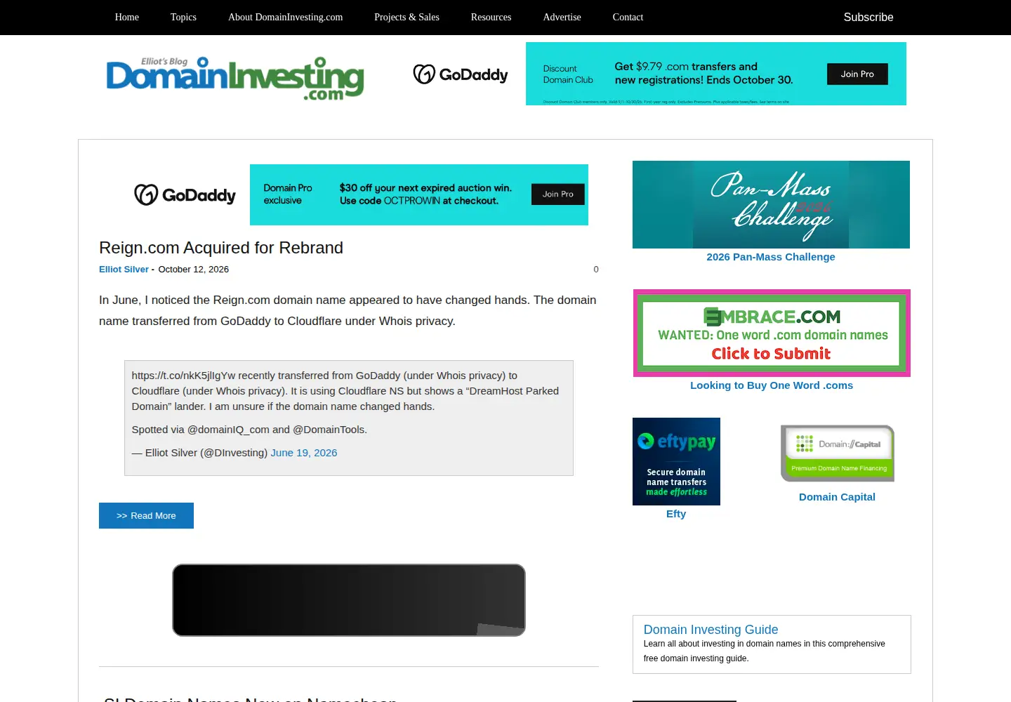 Screenshot of domaininvesting.com