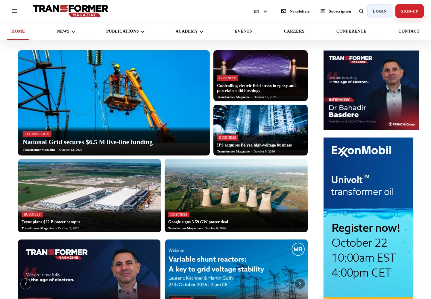 Screenshot of transformers-magazine.com