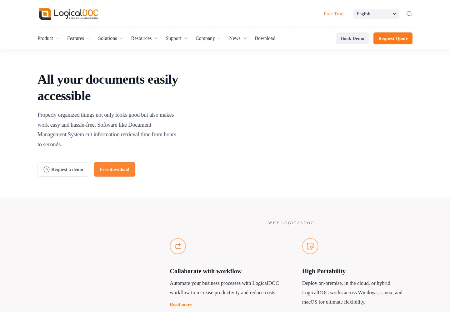 Screenshot of logicaldoc.com