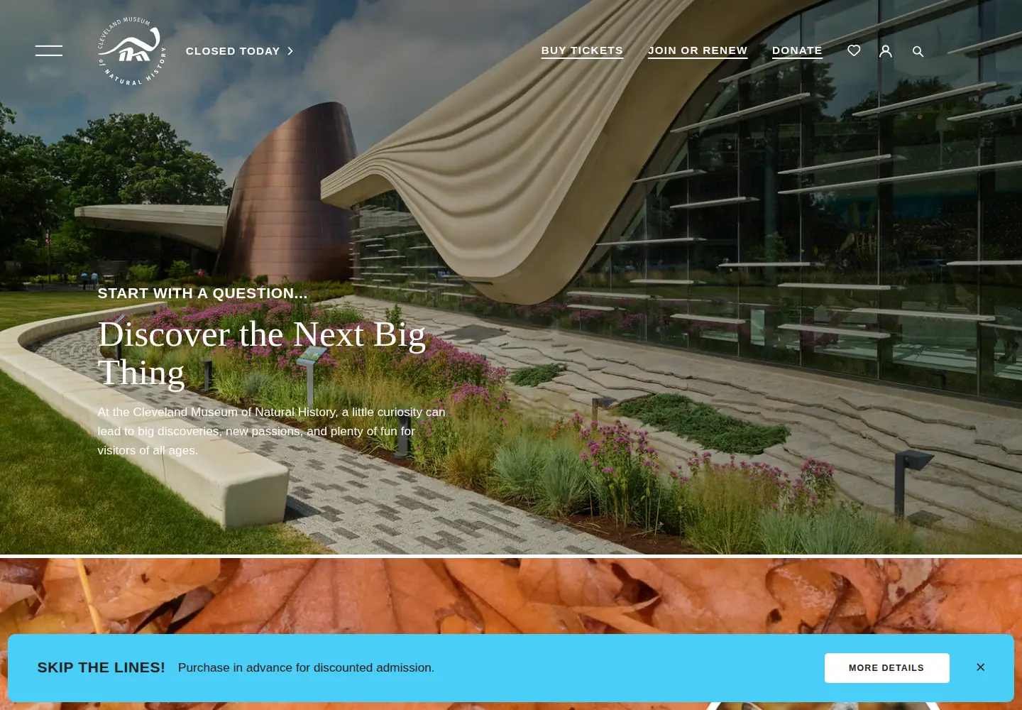 Screenshot of cmnh.org