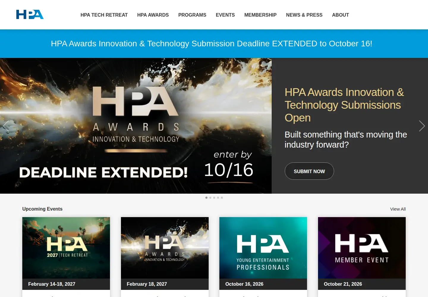 Captured homepage of hpaonline.com in the current scan