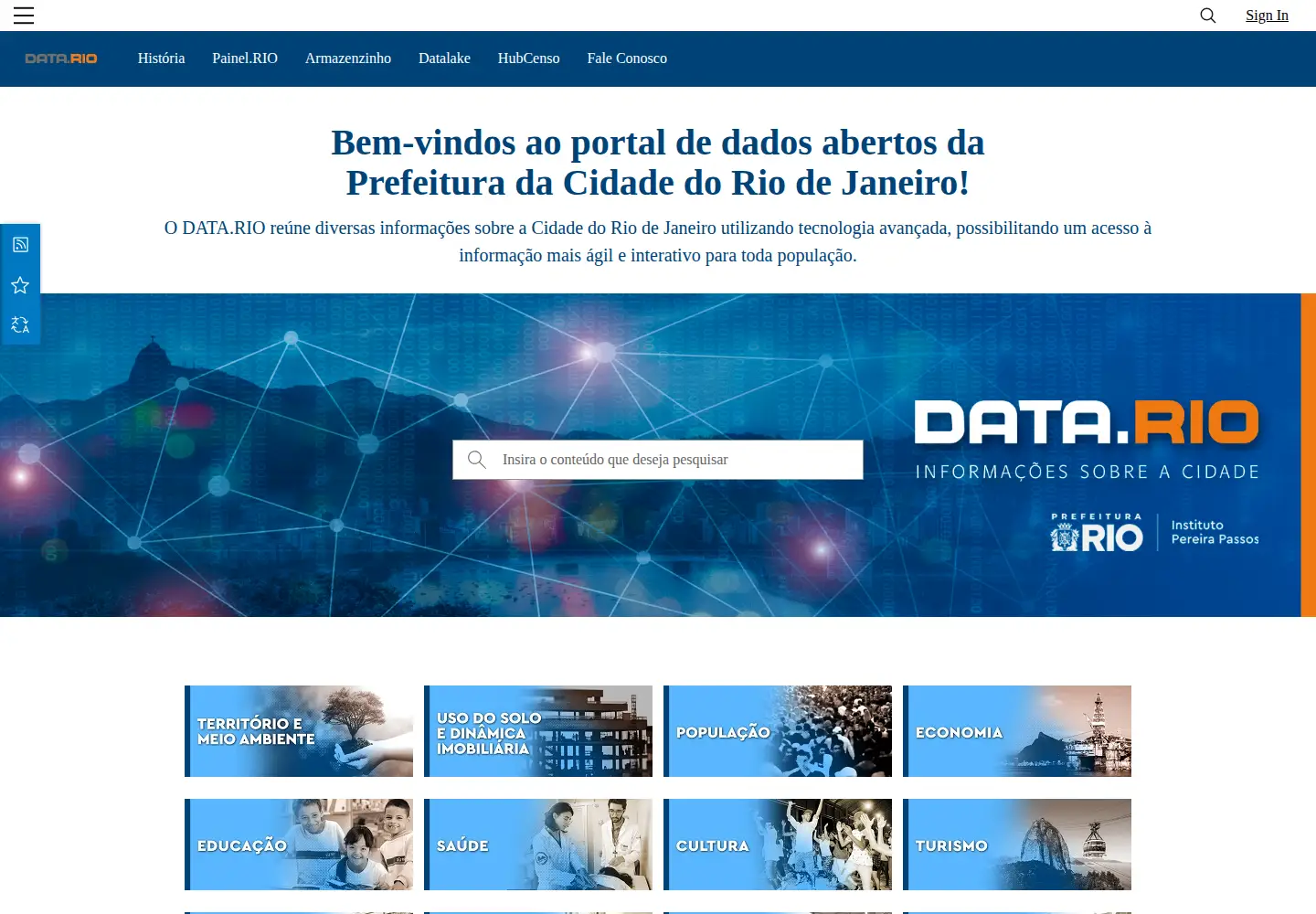 Screenshot of data.rio