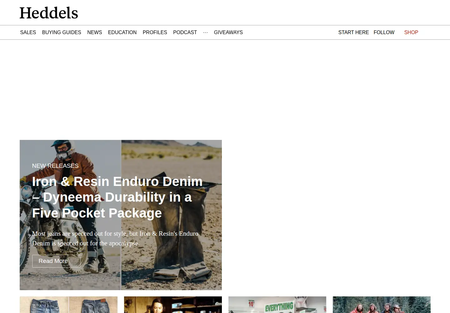 Screenshot of heddels.com