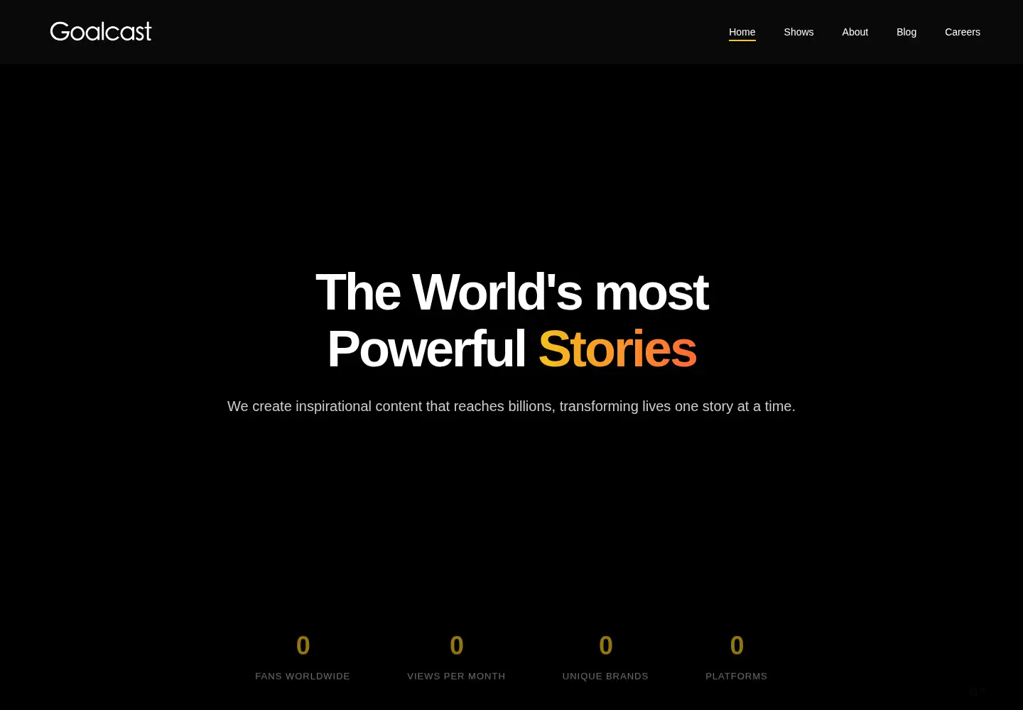 Screenshot of goalcast.com