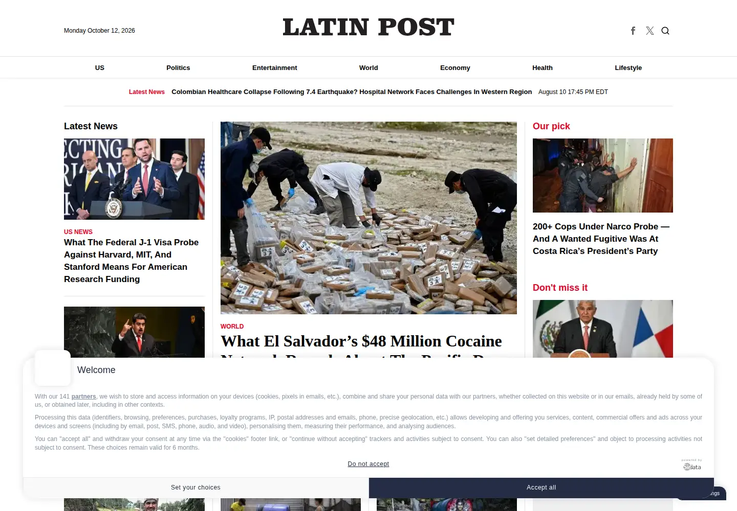 Screenshot of latinpost.com