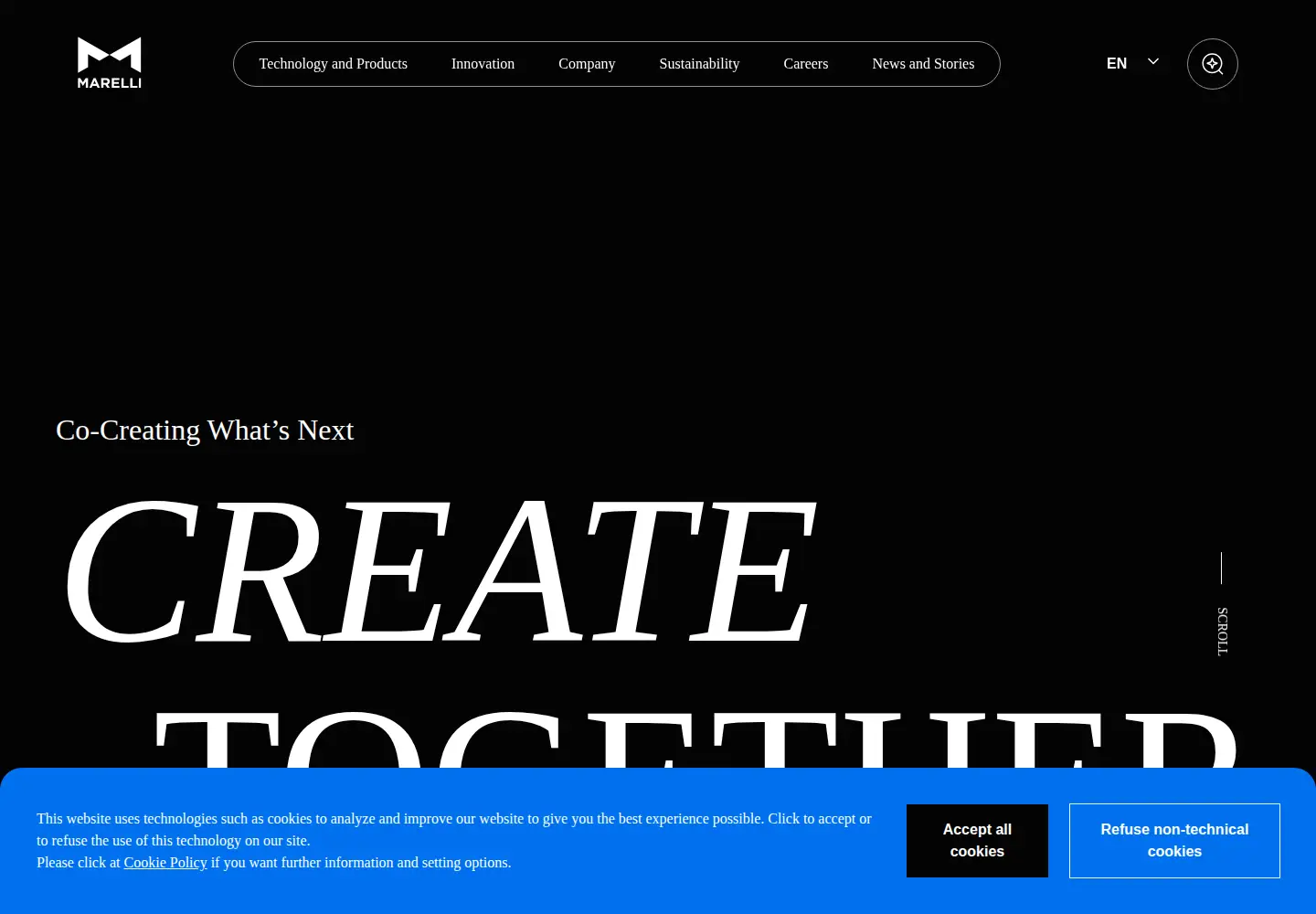 Screenshot of magnetimarelli.com