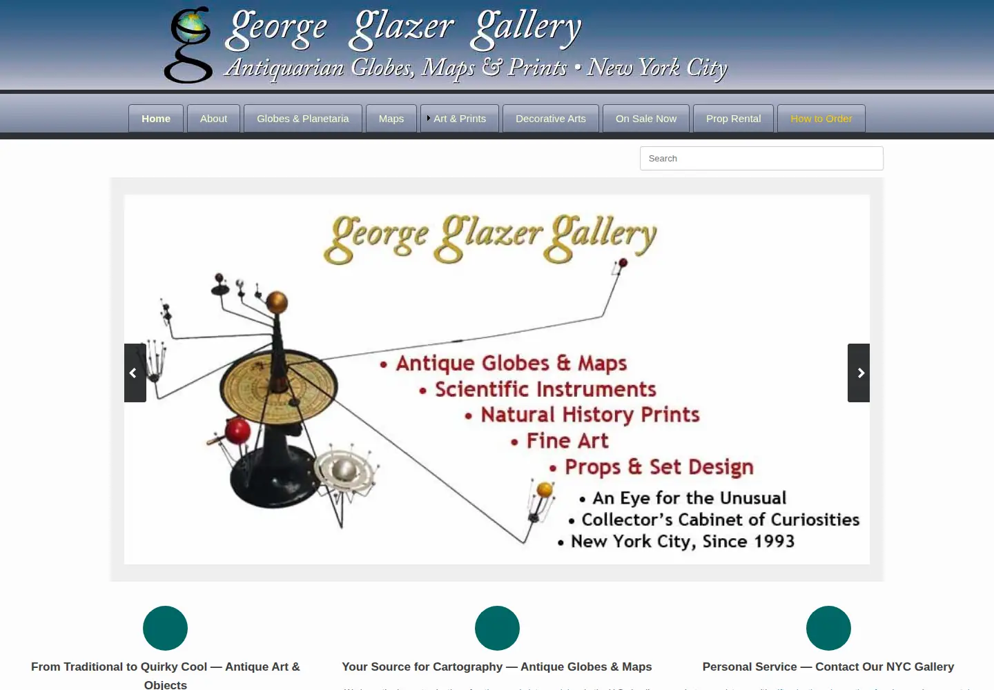 Screenshot of georgeglazer.com
