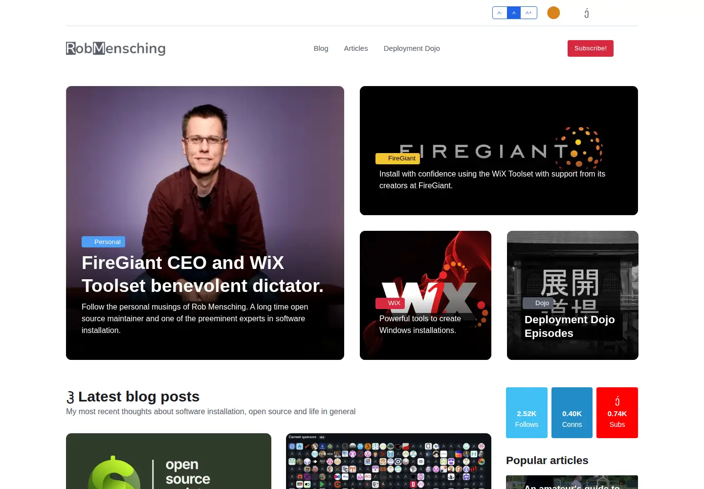 Screenshot of robmensching.com