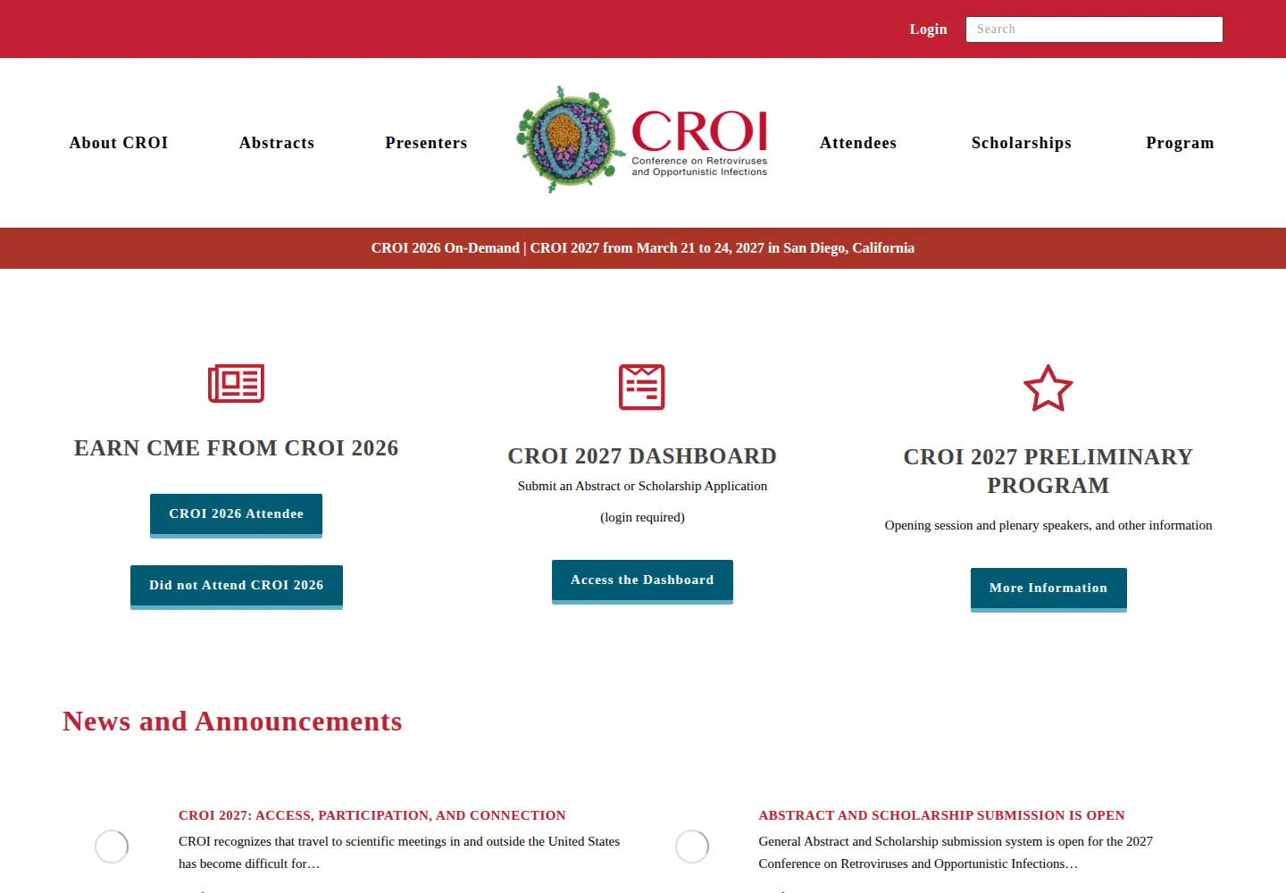 Screenshot of croiconference.org