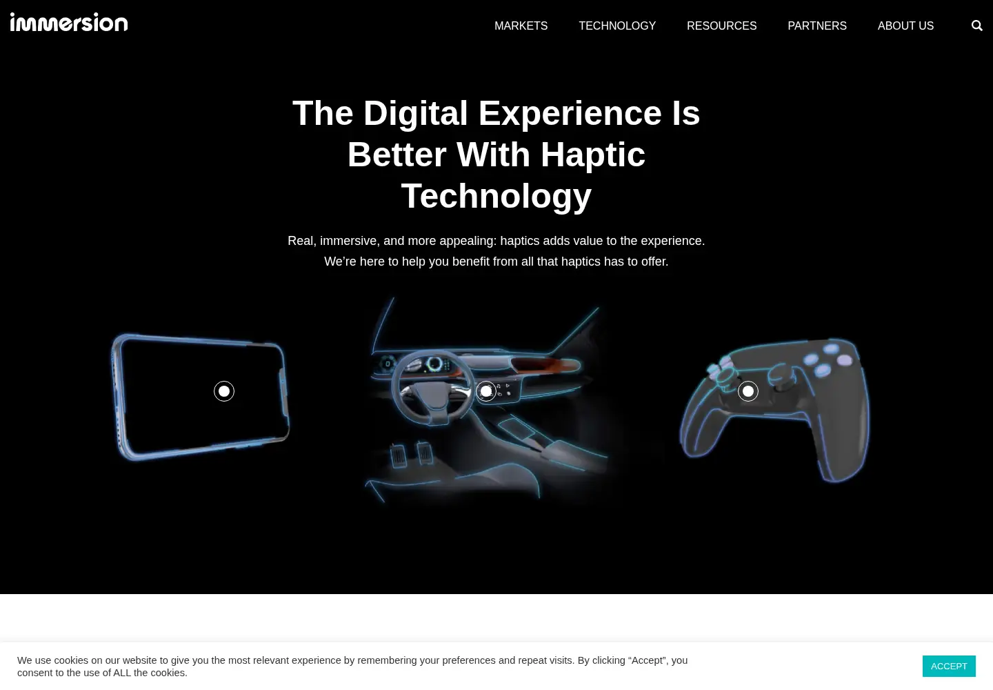 Screenshot of immersion.com