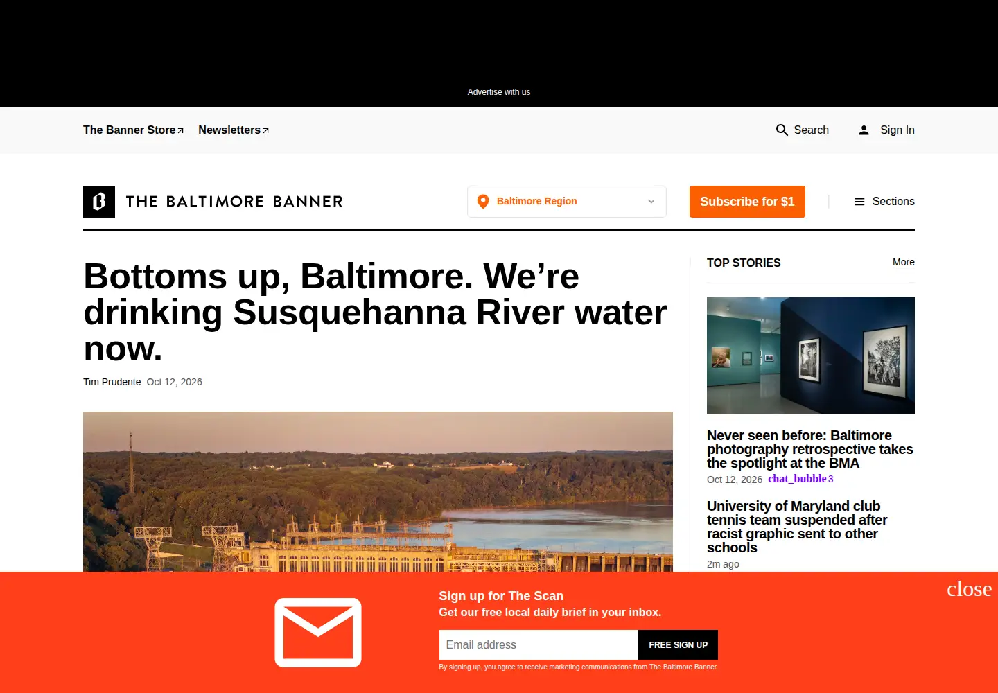 Screenshot of thebanner.com