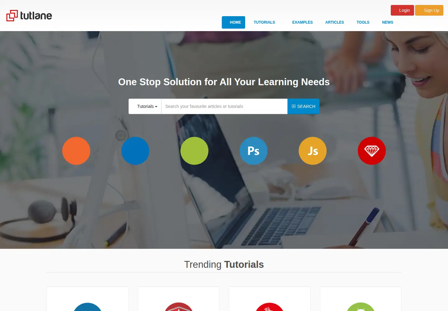 Screenshot of tutlane.com